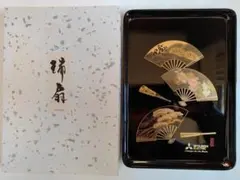 新品！輪島塗漆器 膳 扇面蒔絵 小判盆 小椋春政氏作 - メルカリ