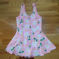 花柄ピンクワンピース水着