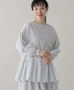 スタディオクリップ 小紋プリントブラウス