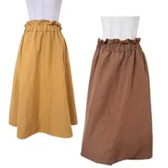 ドレスキップ　リバーシブルギャザースカート　ウエストゴム【M】