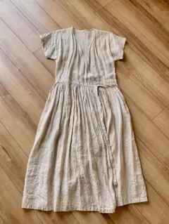 bighag ビッグハグ リネン ギャザーカシュクール ワンピース