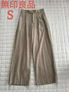 無印良品人 ストレッチ起毛タックワイドパンツ