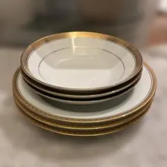 【Noritake】金縁深皿 3枚セット