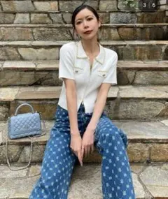 美品♥ ロイヤルパーティ 【F】デザインデニムパンツ