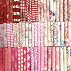 ミニカットクロス66枚セット　ピンク&レッド系 8cm×8cm