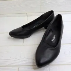 未使用級 【Re:getA】 リゲッタ パンプス レザー 黒
