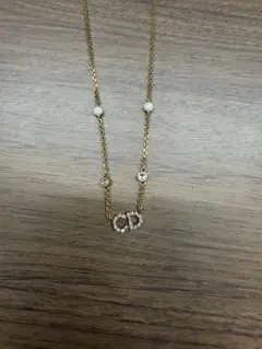 DIOR ディオール Clair D Lune ネックレス パール ゴールド