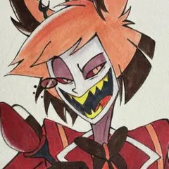 ハズビンホテル　アラスター　手描きイラスト　手書きイラスト