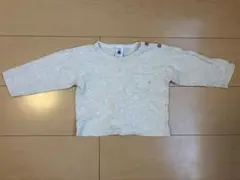 プチバトー☆杢ベージュ長袖Ｔシャツ24m/86cm