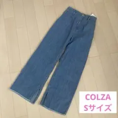 新品　COLZA ハイウエスト スリット デニムパンツ Sサイズのサムネイル