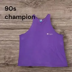 90sUSA製ChampionタンクトップXXL紫青刺繍タグフェード古着ボロのサムネイル