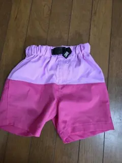 ピンクBABYDOLL 2色切替え ハーフパンツ 100cm