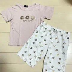 ドーナツ柄 半袖パジャマ 上下セット セットアップ　100cm ２枚セットのサムネイル