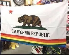 ●カリフォルニア リパブリック フラッグ/レインボー