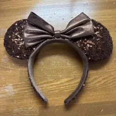 ミニーマウス耳付きカチューシャ ブラウン