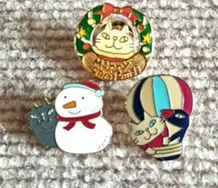 猫 ピンバッジセット 3個
