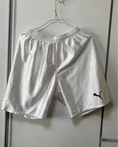 PUMA ホワイト ハーフパンツ Oサイズ