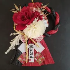 しめ縄リース フラワーリース しめ飾り 正月飾り 玄関
