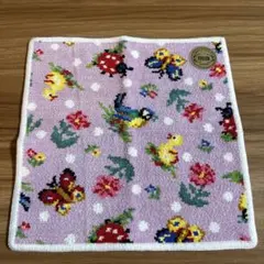 フェイラー ハイジ　ドット パープル　旗艦店限定 ハンカチ