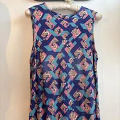 希少品　vintage 花柄ワンピース　レトロ　Aライン　カラフル　小花