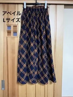 【新品•未使用】アベイル　チェックスカート　Lサイズ