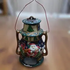 サンタクロースデザイン 陶器ランタン