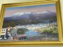 富田利吉郎 所載品原画 『土崎駅』 水彩画 第七回個展「停車場のある