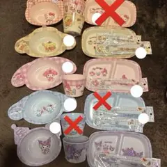 新品】サンリオ のんびりタイム メラミン食器 ダイソー 15点セット