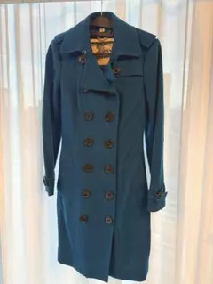 Burberry ブルーグリーン トレンチコート UK6