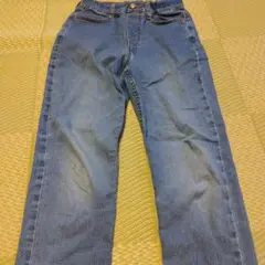 デニムブルー ストレートパンツ