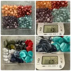 天然石風ビーズ アクリルビーズ 446g まとめ売り