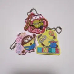ミニオンズ キーホルダー 3個セット ラバー製