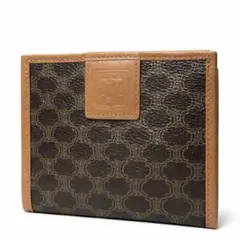 美品 CELINE マカダム 総柄 ロゴ がま口 二つ折り財ヴィンテージ