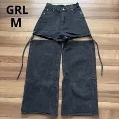 訳あり　GRL 2Wayスリットデニムパンツ[cu453] Mサイズ