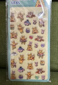 ディズニー　硬いぷくぷくシール　くまのプーさん