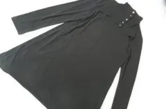 TRUNK ヒロココシノ ストレッチ デザイン ロング チュニック 黒色 40のサムネイル