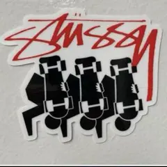 STUSSYステッカー非売品希少ノベルティ赤スケートマン - メルカリ