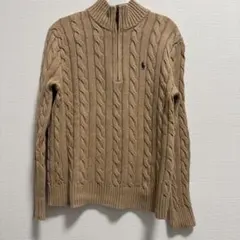 現行 ラルフローレン ケーブル ニット セーター Sサイズ ベージュ