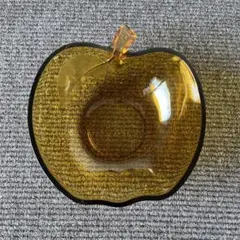 曽我ガラス リンゴ型 ガラスボウル アンバー 大