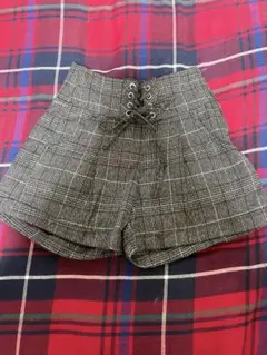 チェックショートパンツM