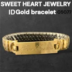 ヴィンテージ スイートハート IDプレート GF バングルブレスレット 蛇腹 1