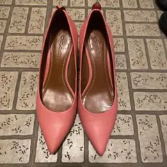 COACH ピンク ポインテッドトゥパンプス