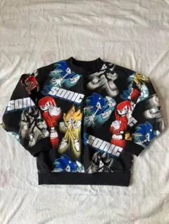 H&Mキッズソニックキャラクター トレーナー 裏起毛110-116