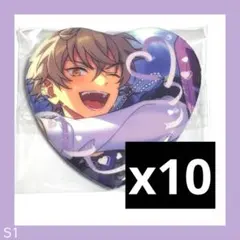 あんスタ ホワイトデー ハート型缶バッジ 大神晃牙 10点 まとめ セット