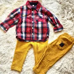 ❣️最終価格【80】無印良品 チェックシャツ 赤ちゃん本舗 黄色パンツ 男の子