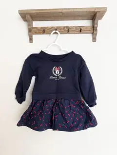 gap ミニーマウス刺繍 ネイビー ワンピース