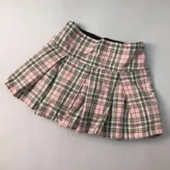 【再出品】ベネトン ピンクチェックスカート