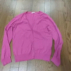 ユニクロ　ピンク カーディガン 長袖