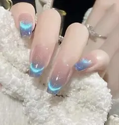 ブルーグラデーション ネイルチップ 24個セット