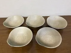 萩焼 納冨鳥雲 貝形 銘々皿 5客 飾皿 菓子皿 - メルカリ